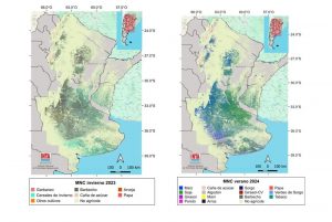 Presentan información espacial sobre los cultivos de seis campañas en un mapa nacional